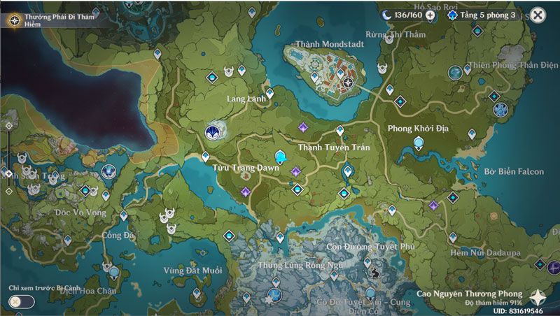 Bản đồ Tiếng Việt giúp người chơi tìm kiếm dễ dàng