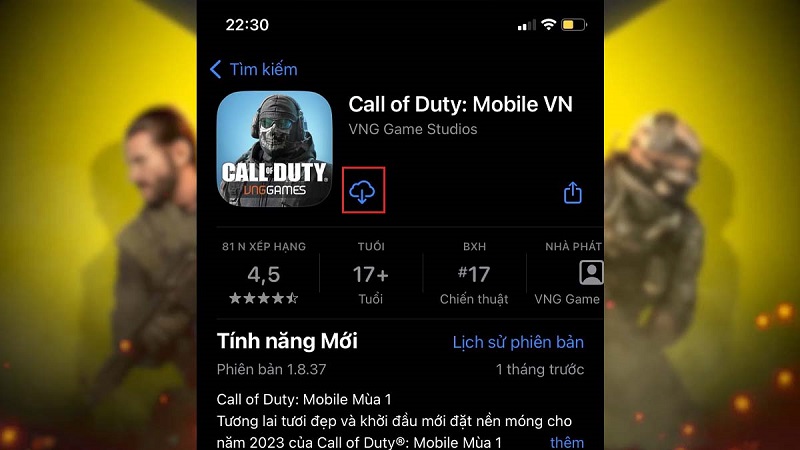 Cách tải Call of Duty Mobile IOS