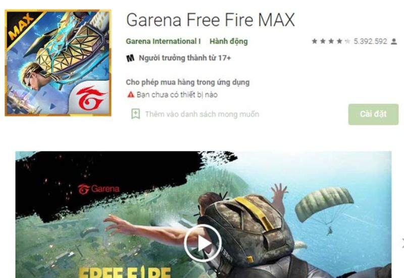 Cách tải game Free Fire Max trên điện thoại Android 