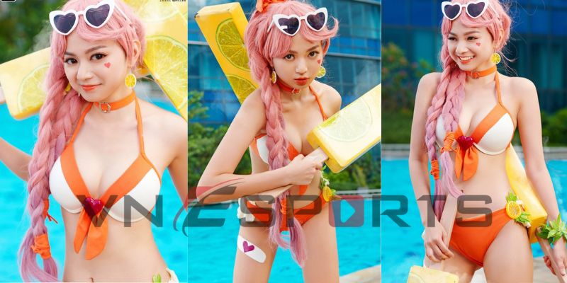 Chi Củ Cải cosplay Airi tiệc bãi biển siêu cuốn hút