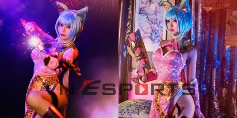 Cosplay Violet pháo hoa Neon lung linh