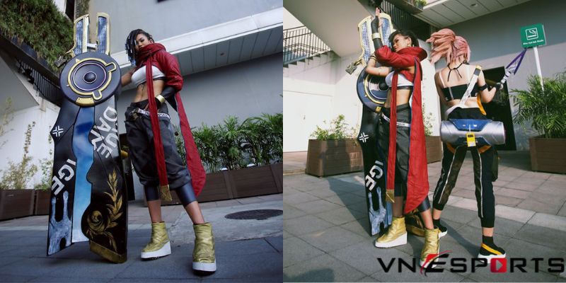 cosplay senna tạo dáng chụp ảnh cool ngầu