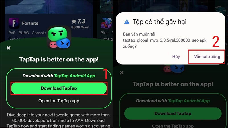 Download ứng dụng Taptap về thiết bị của bạn