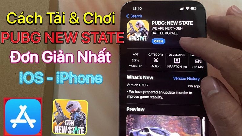 Hướng dẫn tải PUBG New State iOS