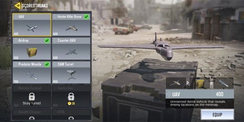 Dùng Scorestreaks trong cách chơi Call of Duty Warzone Mobile