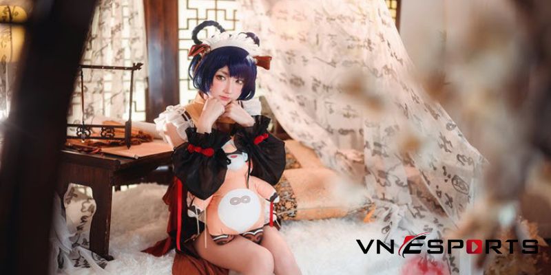 Xiangling cosplay cô hầu gái xinh đẹp (4)